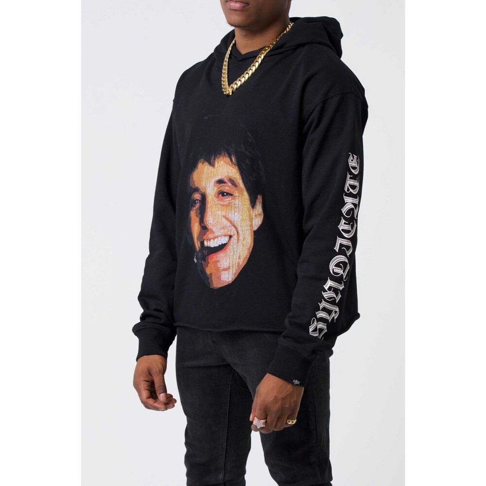 Syndicate Streetwear Scarface Tony Montana Black Mens Hoodie Size M